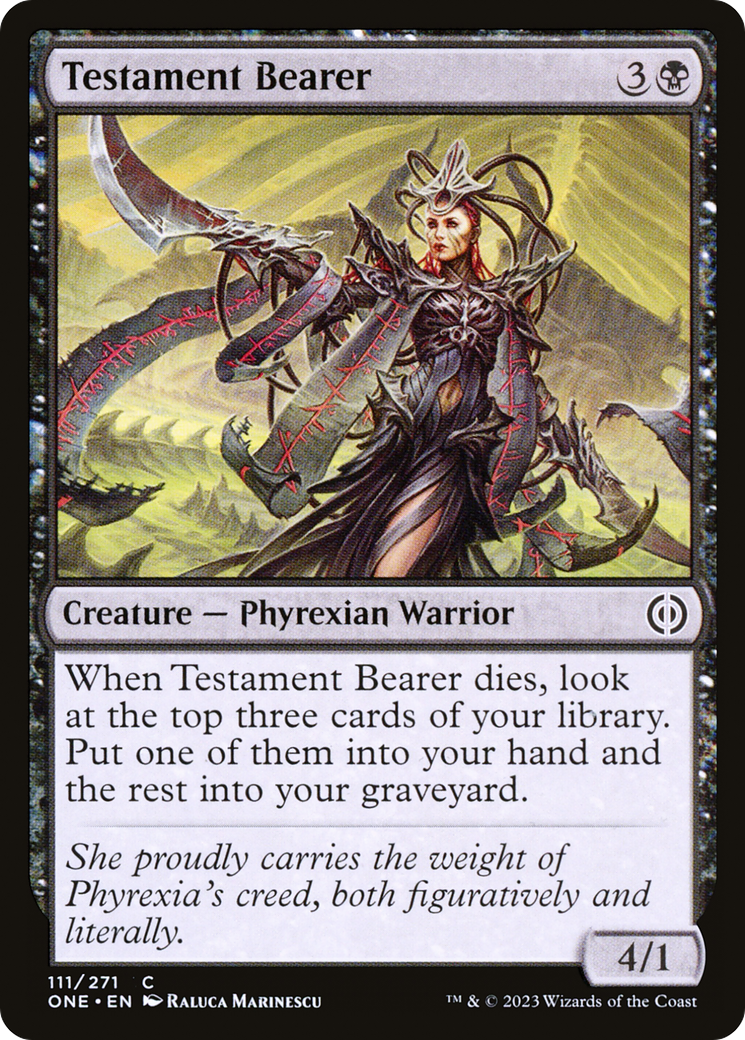 Testament Bearer (ONE-111) - Phyrexia: All Will Be One Foil - Premium MTG Single from Wizards of the Coast - Just $0.08! Shop now at Game Crave Tournament Store