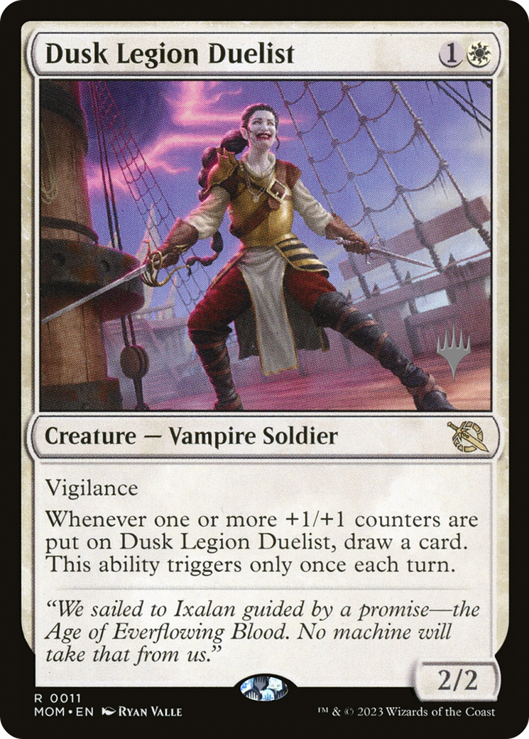 Dusk Legion Duelist (PMOM-11P) - March of the Machine Promos - Premium MTG Single from Wizards of the Coast - Just $0.77! Shop now at Game Crave Tournament Store