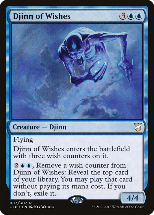 Djinn of Wishes (C18-087) - Commander 2018 - Premium MTG Single from Wizards of the Coast - Just $0.08! Shop now at Game Crave Tournament Store