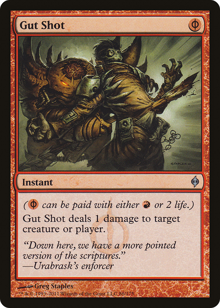 Gut Shot (NPH-086) - New Phyrexia - Premium MTG Single from Wizards of the Coast - Just $0.51! Shop now at Game Crave Tournament Store
