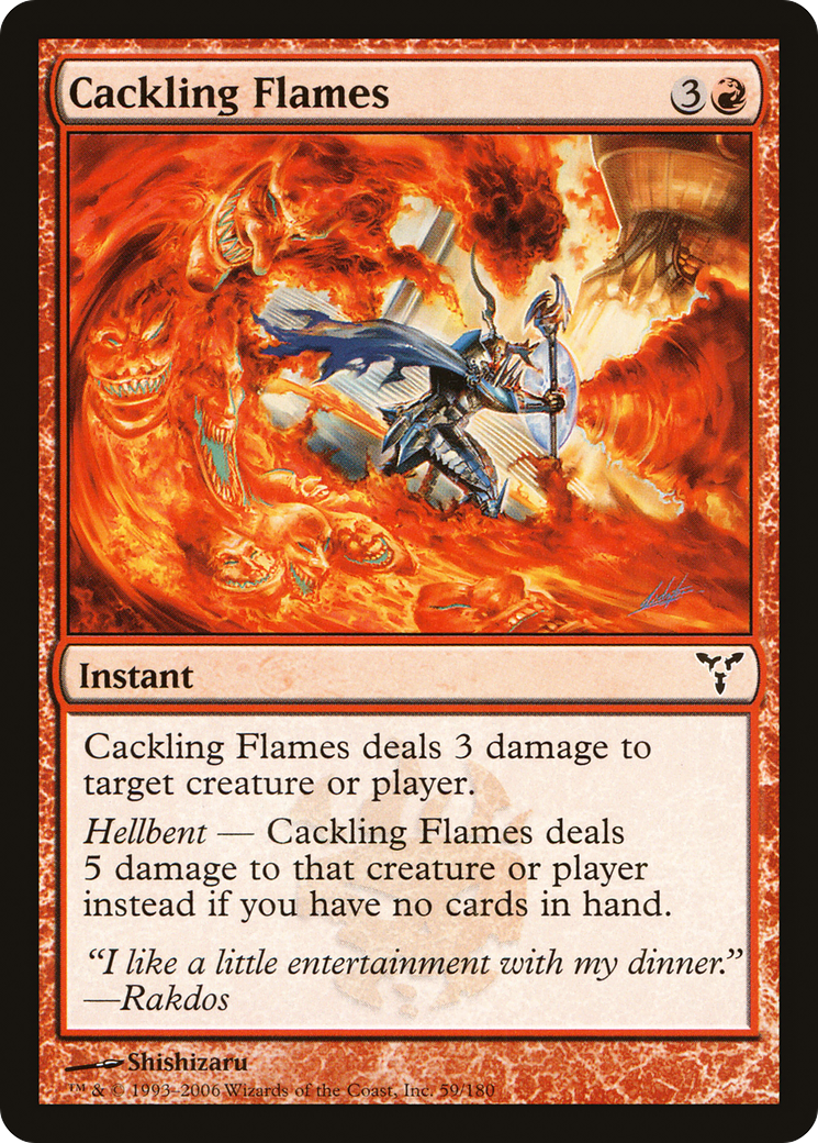 Cackling Flames (DIS-059) - Dissension - Premium MTG Single from Wizards of the Coast - Just $0.08! Shop now at Game Crave Tournament Store