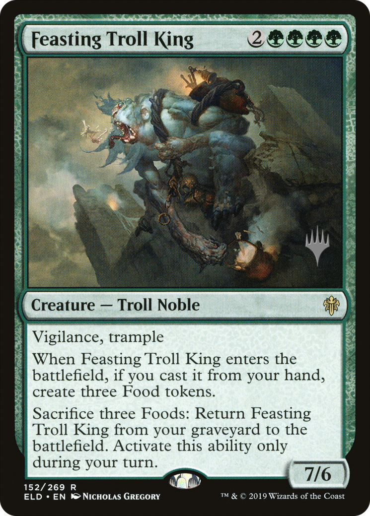 Feasting Troll King (PELD-152P) - Throne of Eldraine Promos - Premium MTG Single from Wizards of the Coast - Just $0.17! Shop now at Game Crave Tournament Store