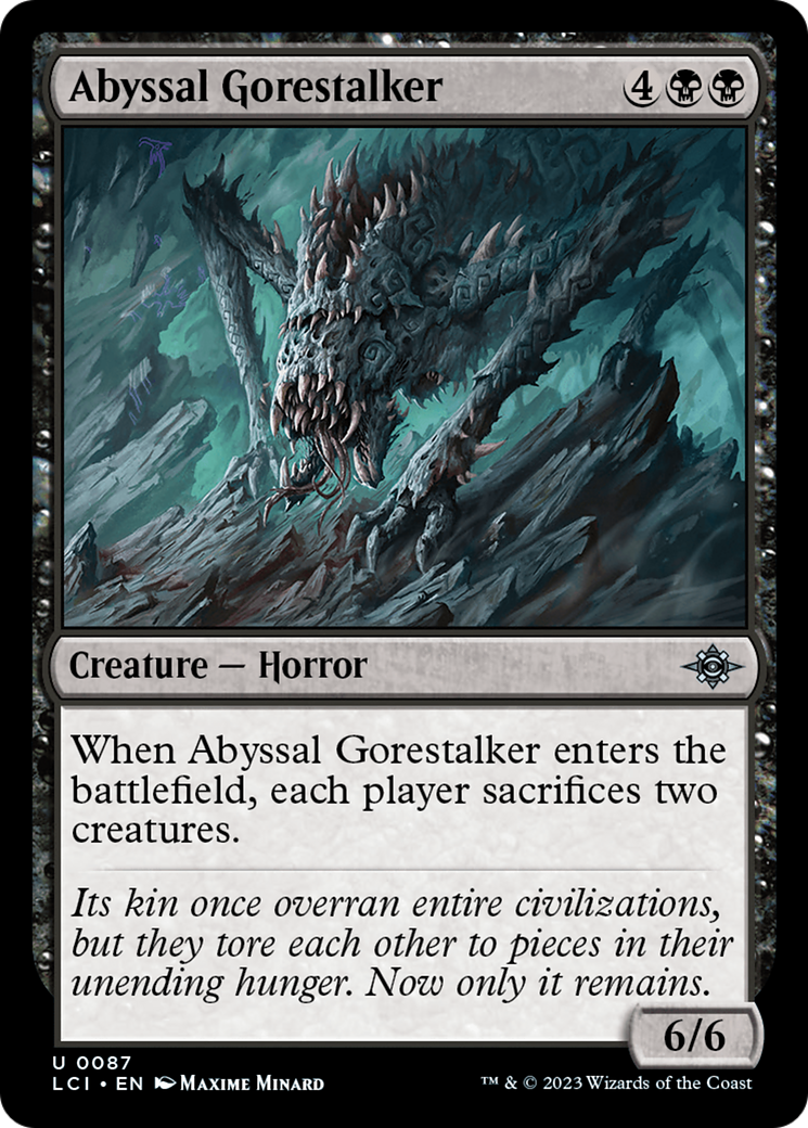 Abyssal Gorestalker (LCI-087) - The Lost Caverns of Ixalan - Premium MTG Single from Wizards of the Coast - Just $0.08! Shop now at Game Crave Tournament Store