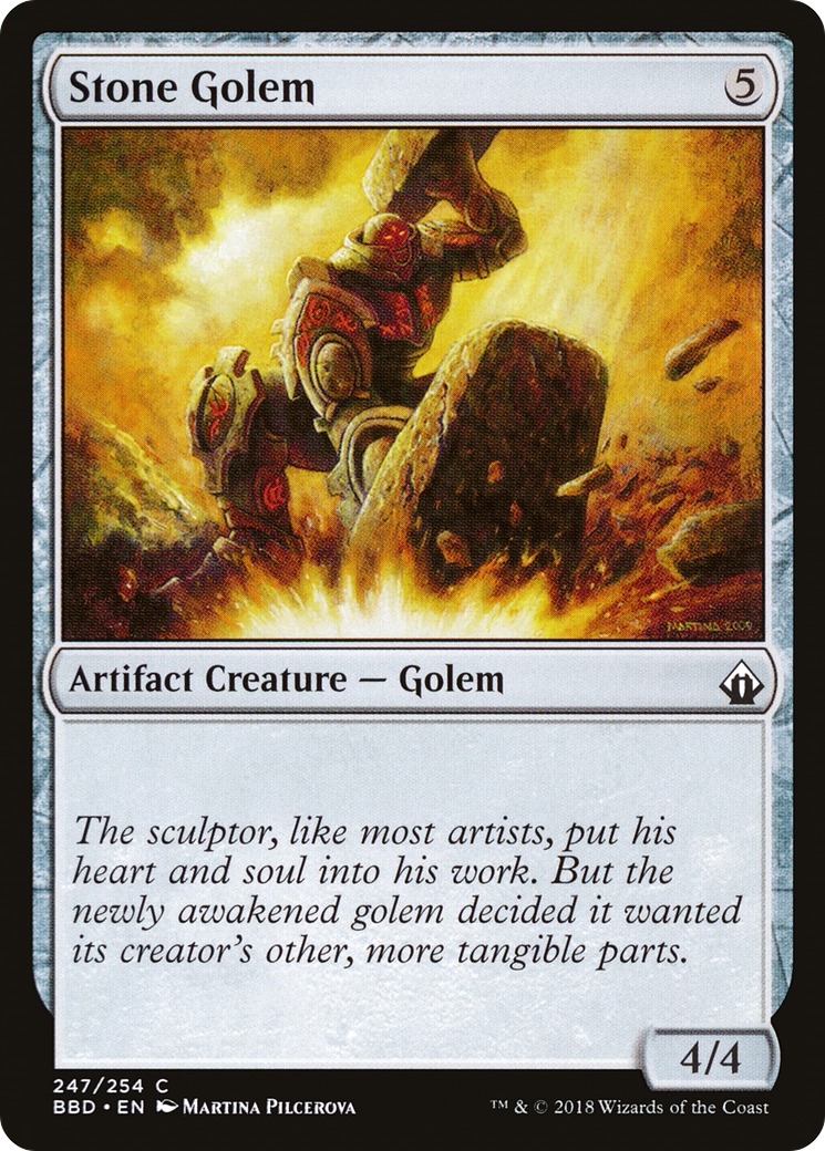 Stone Golem (BBD-247) - Battlebond Foil - Premium MTG Single from Wizards of the Coast - Just $0.08! Shop now at Game Crave Tournament Store