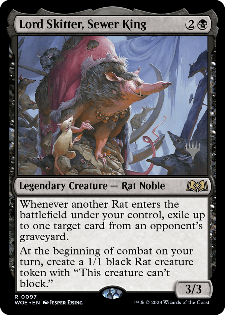 Lord Skitter, Sewer King (PWOE-97P) - Wilds of Eldraine Promos - Premium MTG Single from Wizards of the Coast - Just $0.49! Shop now at Game Crave Tournament Store