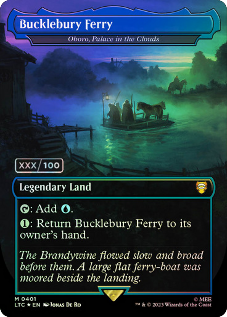 Oboro, Palace in the Clouds (LTC-401Z) - Tales of Middle-earth Commander / Bucklebury Ferry (Borderless) Foil - Premium MTG Single from Wizards of the Coast - Just $1360! Shop now at Game Crave Tournament Store