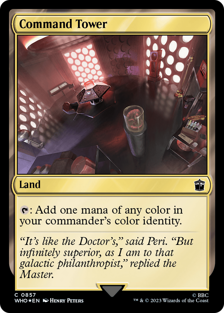 Command Tower (WHO-857) - Doctor Who Foil - Premium MTG Single from Wizards of the Coast - Just $3.58! Shop now at Game Crave Tournament Store