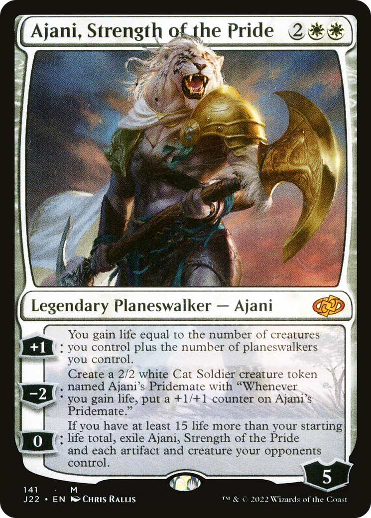 Ajani, Strength of the Pride (J22-141) - Jumpstart 2022 - Premium MTG Single from Wizards of the Coast - Just $1.27! Shop now at Game Crave Tournament Store