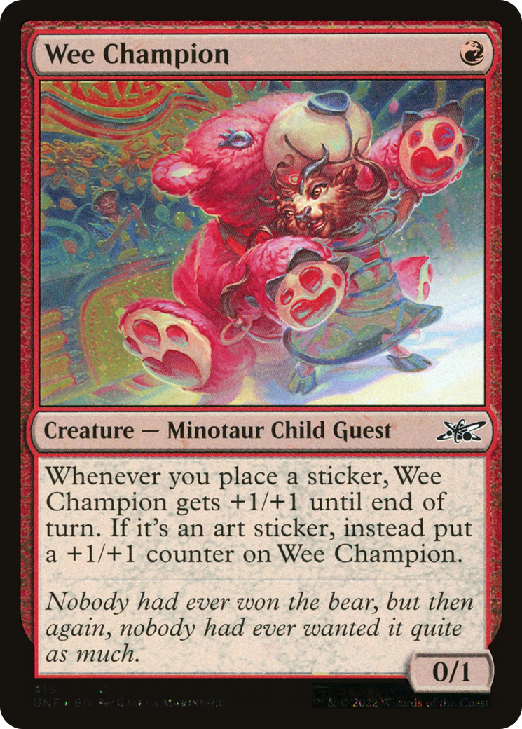 Wee Champion (UNF-413) - Unfinity Foil - Premium MTG Single from Wizards of the Coast - Just $0.25! Shop now at Game Crave Tournament Store