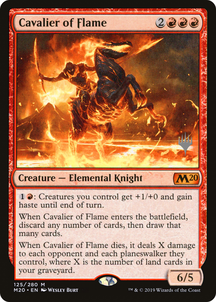 Cavalier of Flame (PM20-125P) - Core Set 2020 Promos Foil - Premium MTG Single from Wizards of the Coast - Just $0.08! Shop now at Game Crave Tournament Store