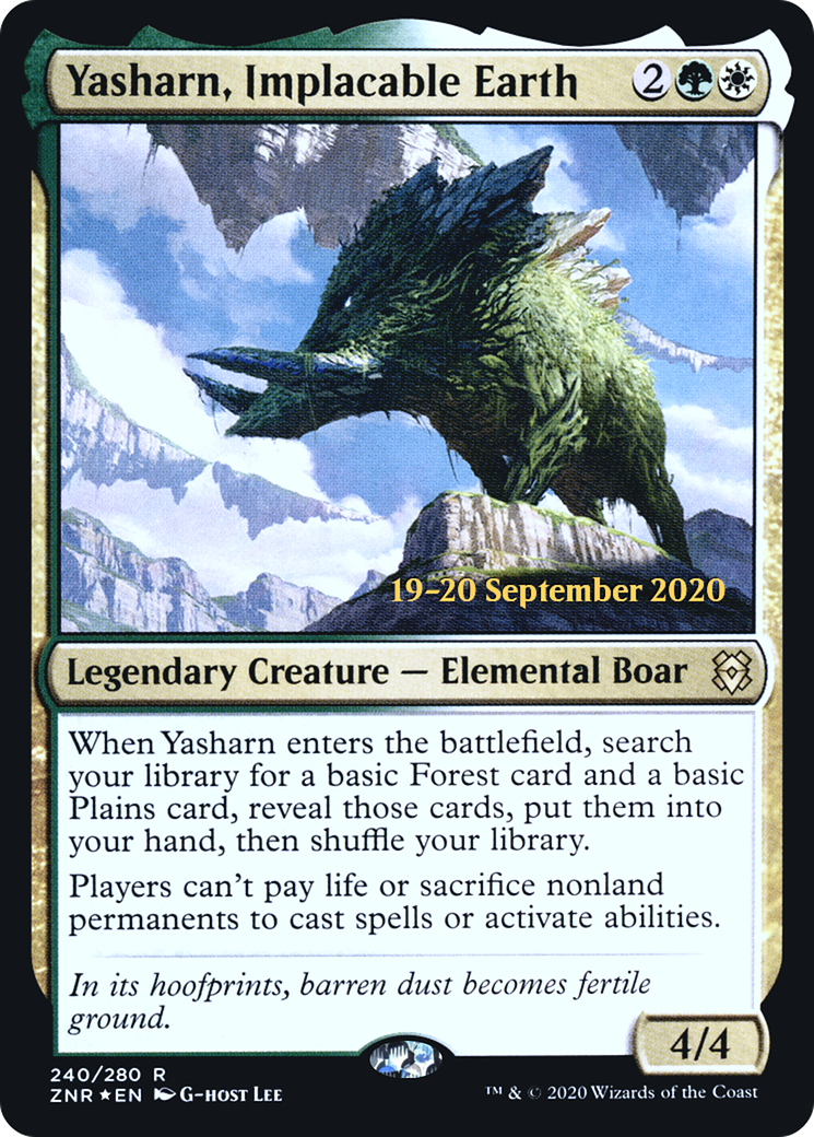 Yasharn, Implacable Earth (PZNR-240S) - Zendikar Rising Promos Foil - Premium MTG Single from Wizards of the Coast - Just $0.46! Shop now at Game Crave Tournament Store