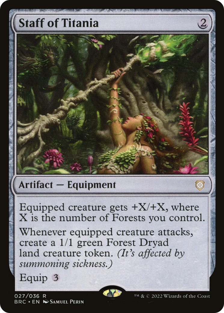 Staff of Titania (BRC-027) - The Brothers' War Commander - Premium MTG Single from Wizards of the Coast - Just $2.16! Shop now at Game Crave Tournament Store