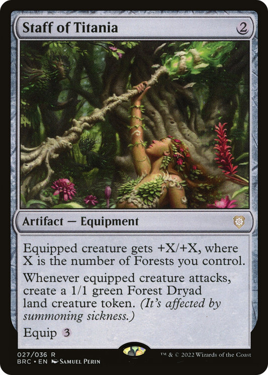 Staff of Titania (BRC-027) - The Brothers' War Commander - Premium MTG Single from Wizards of the Coast - Just $2.16! Shop now at Game Crave Tournament Store
