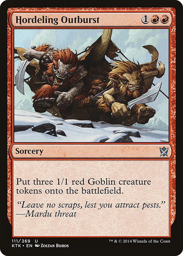 Hordeling Outburst (KTK-111) - Khans of Tarkir Foil - Premium MTG Single from Wizards of the Coast - Just $0.12! Shop now at Game Crave Tournament Store