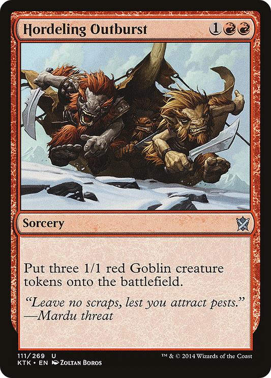 Hordeling Outburst (KTK-111) - Khans of Tarkir Foil - Premium MTG Single from Wizards of the Coast - Just $0.12! Shop now at Game Crave Tournament Store