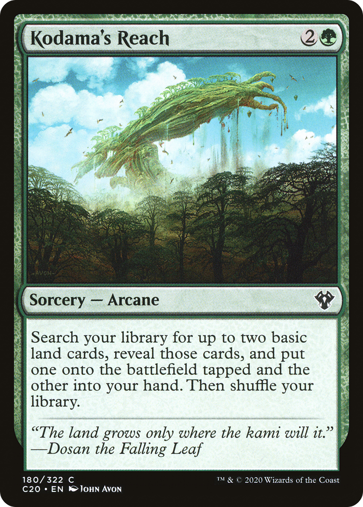 Kodama's Reach (C20-180) - Commander 2020 - Premium MTG Single from Wizards of the Coast - Just $0.50! Shop now at Game Crave Tournament Store