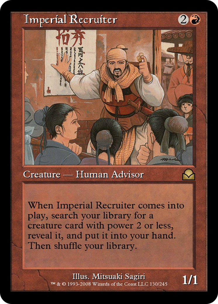Imperial Recruiter (ME2-130) - Masters Edition II Foil - Premium MTG Single from Wizards of the Coast - Just $0! Shop now at Game Crave Tournament Store