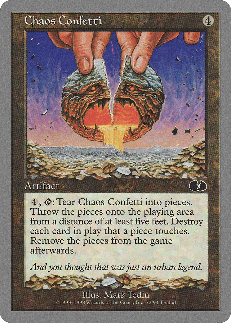 Chaos Confetti (UGL-072) - Unglued - Premium MTG Single from Wizards of the Coast - Just $0.30! Shop now at Game Crave Tournament Store