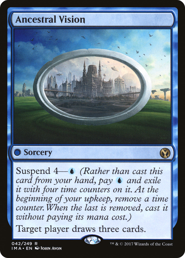 Ancestral Vision (IMA-042) - Iconic Masters - Premium MTG Single from Wizards of the Coast - Just $2.45! Shop now at Game Crave Tournament Store