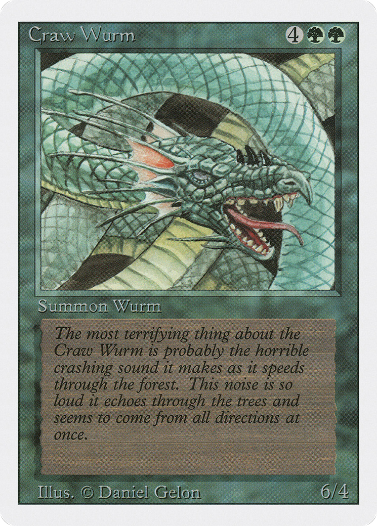 Craw Wurm (3ED-190) - Revised Edition - Premium MTG Single from Wizards of the Coast - Just $0.08! Shop now at Game Crave Tournament Store