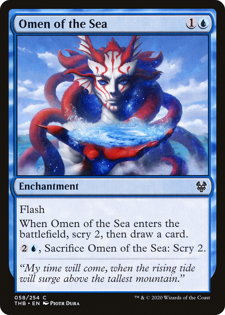 Omen of the Sea (THB-058) - Theros Beyond Death Foil - Premium MTG Single from Wizards of the Coast - Just $0.36! Shop now at Game Crave Tournament Store