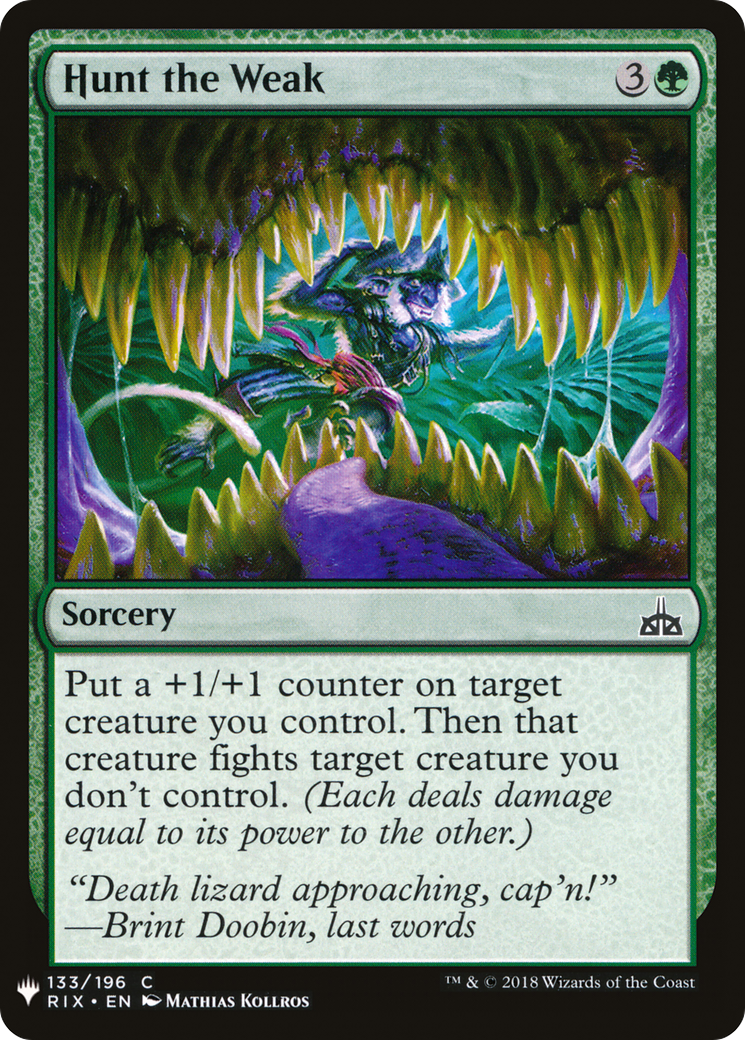 Hunt the Weak (MB1-1240) - Mystery Booster - Premium MTG Single from Wizards of the Coast - Just $0.25! Shop now at Game Crave Tournament Store