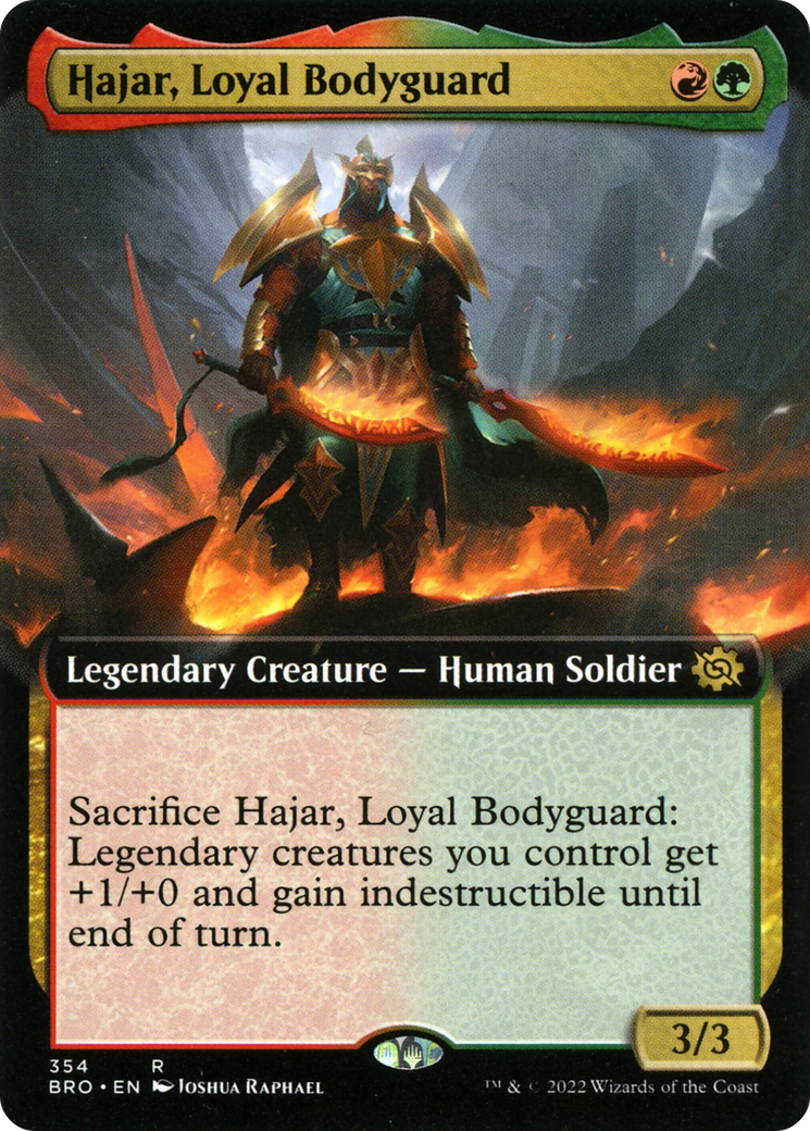 Hajar, Loyal Bodyguard (BRO-354) - The Brothers' War: (Extended Art) - Premium MTG Single from Wizards of the Coast - Just $0.60! Shop now at Game Crave Tournament Store