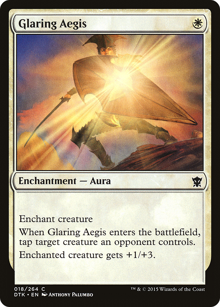 Glaring Aegis (DTK-018) - Dragons of Tarkir Foil - Premium MTG Single from Wizards of the Coast - Just $0.08! Shop now at Game Crave Tournament Store