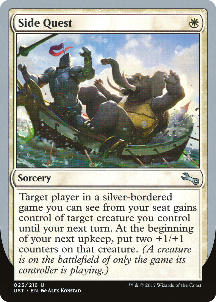 Side Quest (UST-023) - Unstable Foil - Premium MTG Single from Wizards of the Coast - Just $0.26! Shop now at Game Crave Tournament Store
