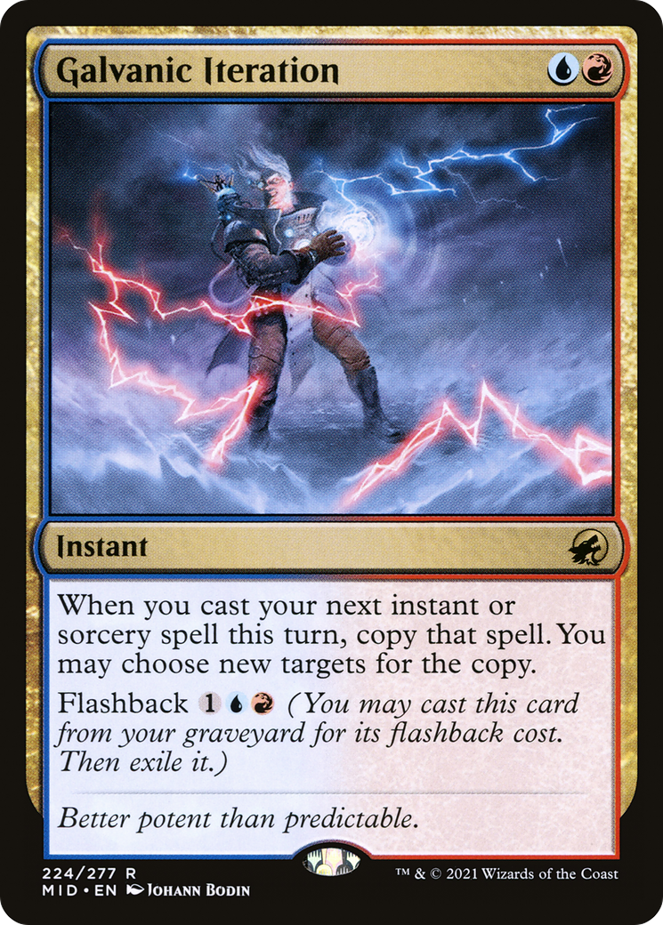 Galvanic Iteration (MID-224) - Innistrad: Midnight Hunt Foil - Premium MTG Single from Wizards of the Coast - Just $0.09! Shop now at Game Crave Tournament Store