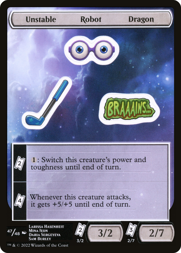Unstable Robot Dragon (SUNF-047) - Unfinity Sticker Sheets - Premium MTG Single from Wizards of the Coast - Just $0.25! Shop now at Game Crave Tournament Store