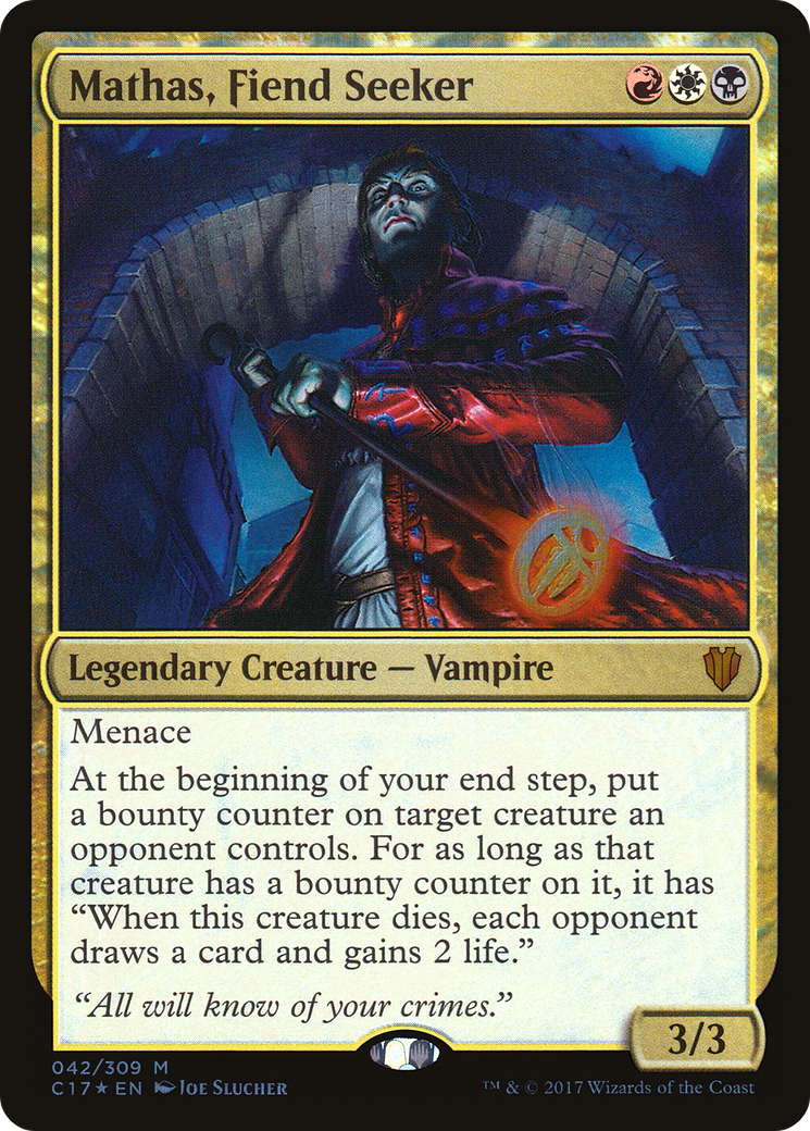 Mathas, Fiend Seeker (C17-042) - Commander 2017 Foil - Premium MTG Single from Wizards of the Coast - Just $0.11! Shop now at Game Crave Tournament Store