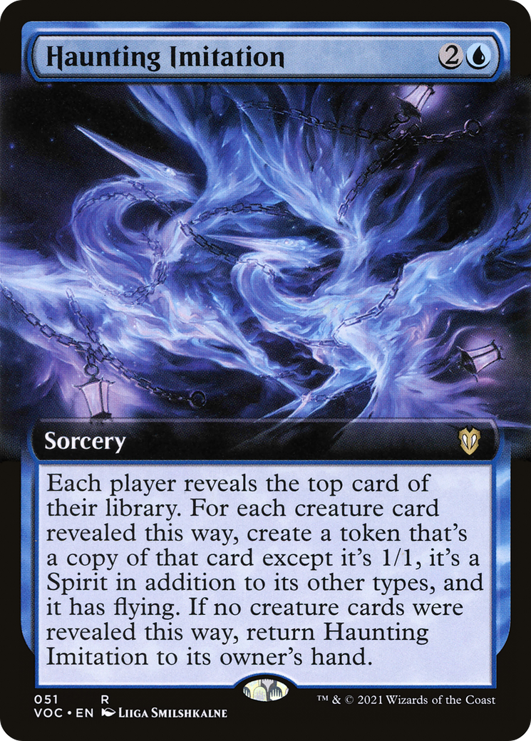 Haunting Imitation (VOC-051) - Crimson Vow Commander: (Extended Art) - Premium MTG Single from Wizards of the Coast - Just $0.25! Shop now at Game Crave Tournament Store