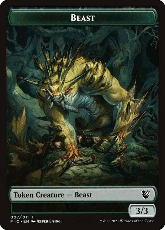 Beast (TMIC-007) - Midnight Hunt Commander Tokens - Premium MTG Single from Wizards of the Coast - Just $0! Shop now at Game Crave Tournament Store