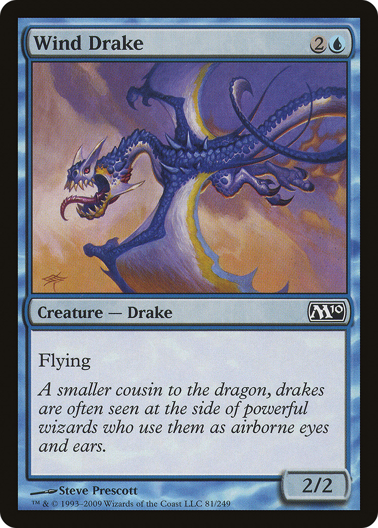 Wind Drake (M10-081) - Magic 2010 - Premium MTG Single from Wizards of the Coast - Just $0.08! Shop now at Game Crave Tournament Store
