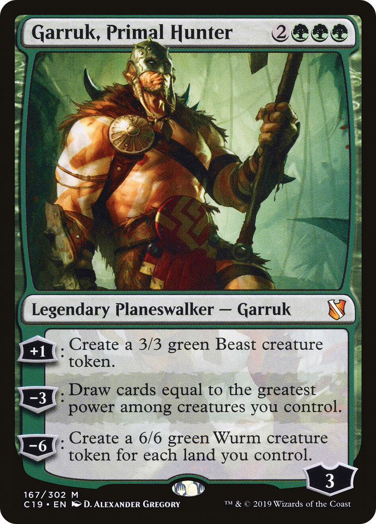 Garruk, Primal Hunter (C19-167) - Commander 2019 - Premium MTG Single from Wizards of the Coast - Just $0.49! Shop now at Game Crave Tournament Store
