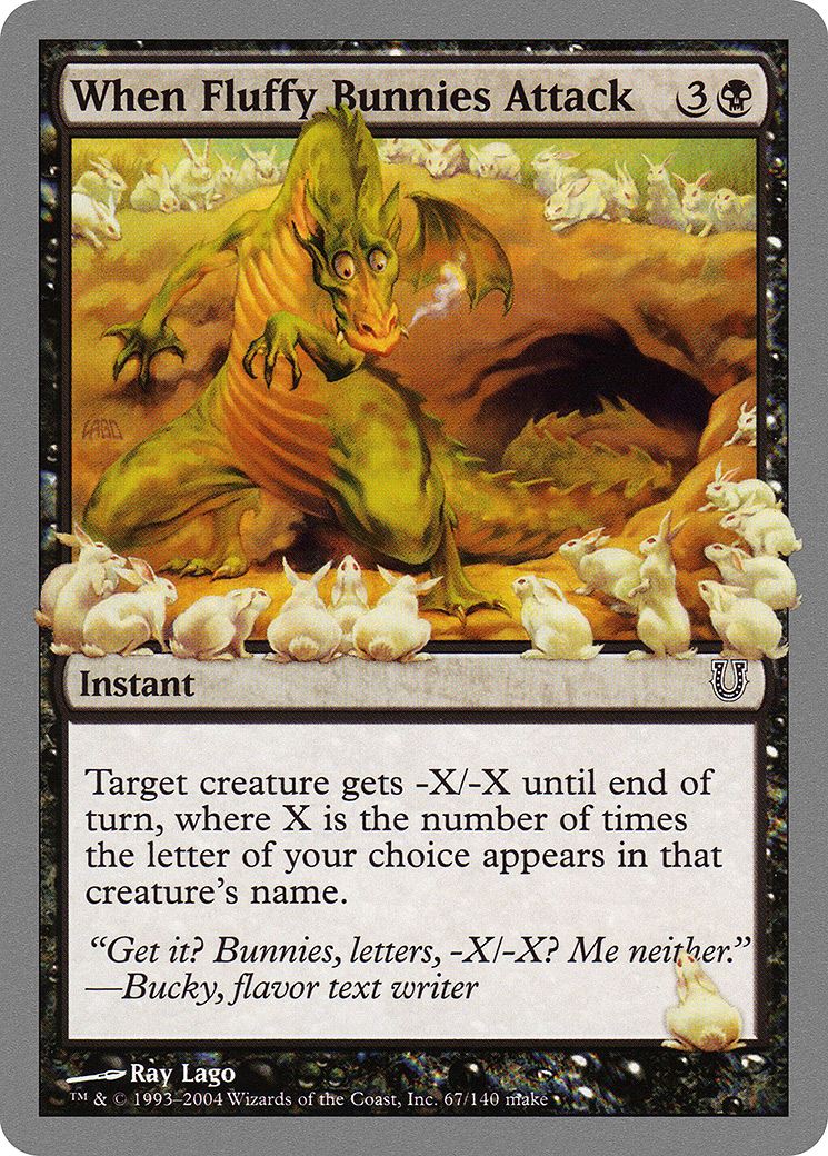When Fluffy Bunnies Attack (UNH-067) - Unhinged - Premium MTG Single from Wizards of the Coast - Just $0.08! Shop now at Game Crave Tournament Store