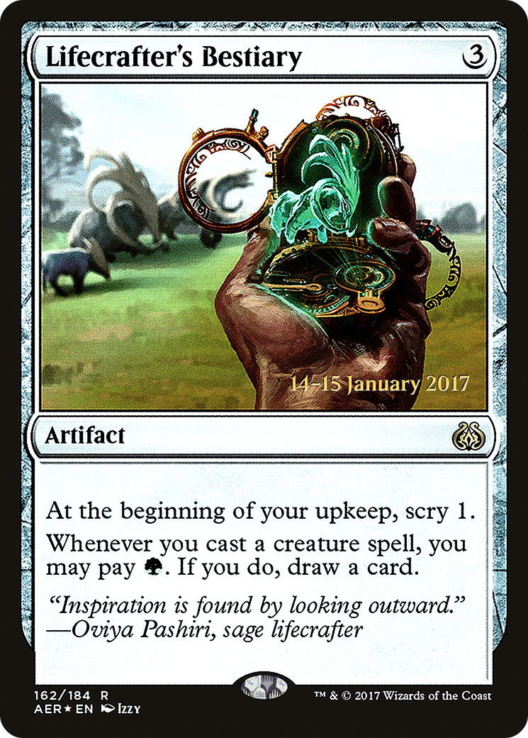 Lifecrafter's Bestiary (PAER-162S) - Aether Revolt Promos Foil - Premium MTG Single from Wizards of the Coast - Just $1.20! Shop now at Game Crave Tournament Store