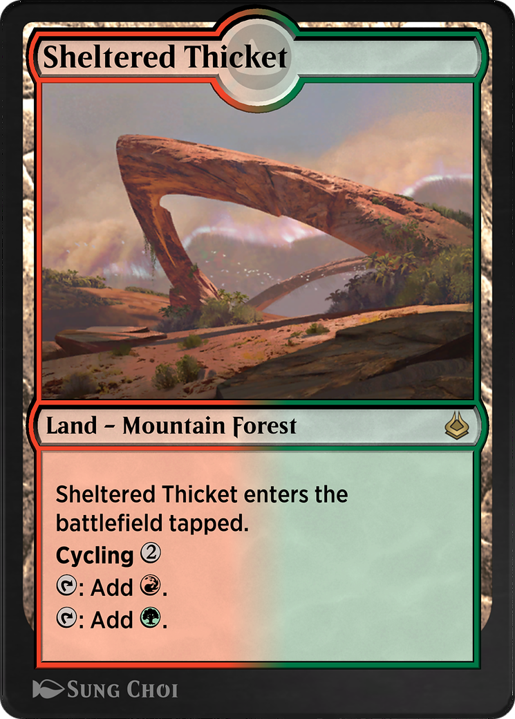 Sheltered Thicket (AKR-330) - Amonkhet Remastered - Premium MTG Single from Wizards of the Coast - Just $0! Shop now at Game Crave Tournament Store