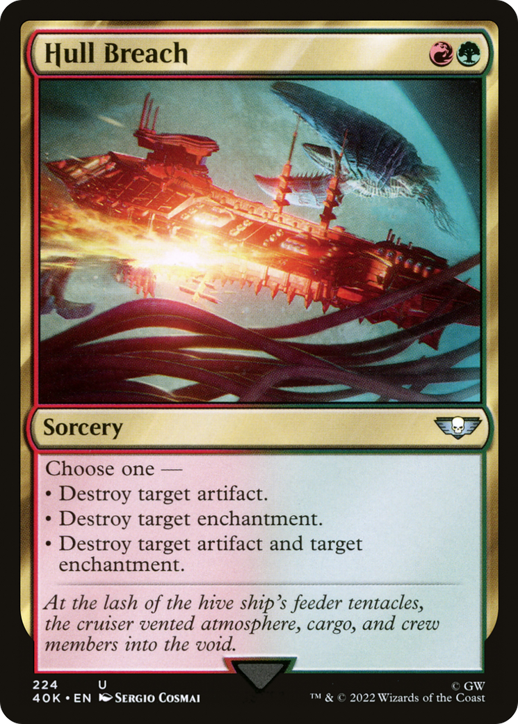 Hull Breach (40K-224) - Warhammer 40,000 Commander - Premium MTG Single from Wizards of the Coast - Just $0.68! Shop now at Game Crave Tournament Store