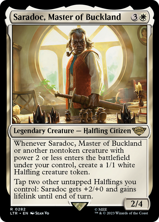 Saradoc, Master of Buckland (LTR-282) - The Lord of the Rings: Tales of Middle-earth - Premium MTG Single from Wizards of the Coast - Just $0.25! Shop now at Game Crave Tournament Store