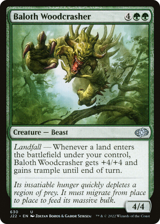 Baloth Woodcrasher (J22-630) - Jumpstart 2022 - Premium MTG Single from Wizards of the Coast - Just $0.08! Shop now at Game Crave Tournament Store