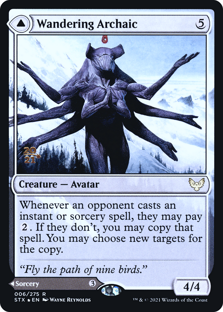 Wandering Archaic // Explore the Vastlands (PSTX-06S) - Strixhaven: School of Mages Promos Foil - Premium MTG Single from Wizards of the Coast - Just $3.26! Shop now at Game Crave Tournament Store
