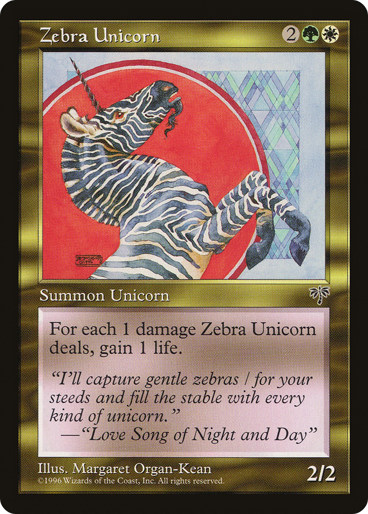 Zebra Unicorn (MIR-290) - Mirage - Premium MTG Single from Wizards of the Coast - Just $0.11! Shop now at Game Crave Tournament Store