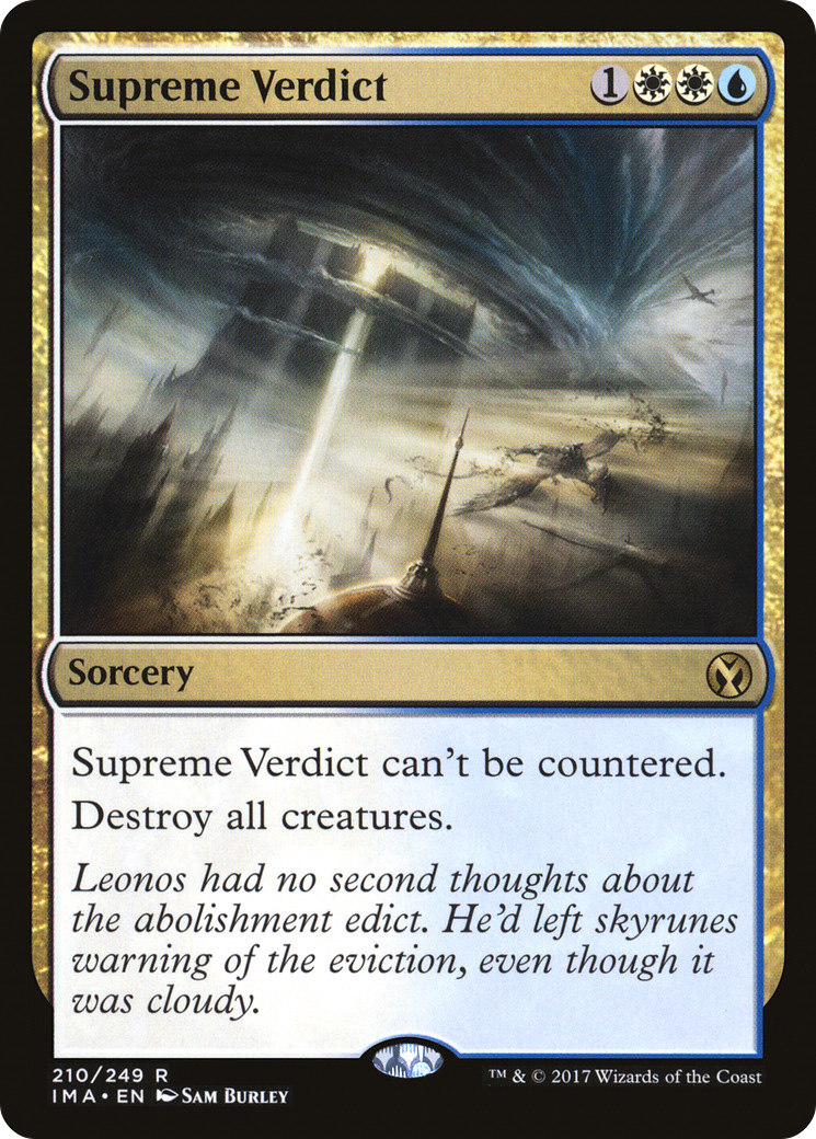 Supreme Verdict (IMA-210) - Iconic Masters - Premium MTG Single from Wizards of the Coast - Just $0.40! Shop now at Game Crave Tournament Store