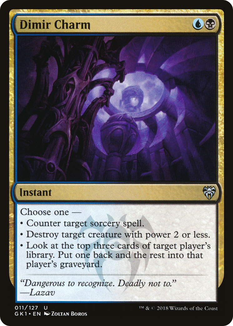 Dimir Charm (GK1-011) - GRN Guild Kit - Premium MTG Single from Wizards of the Coast - Just $0.10! Shop now at Game Crave Tournament Store