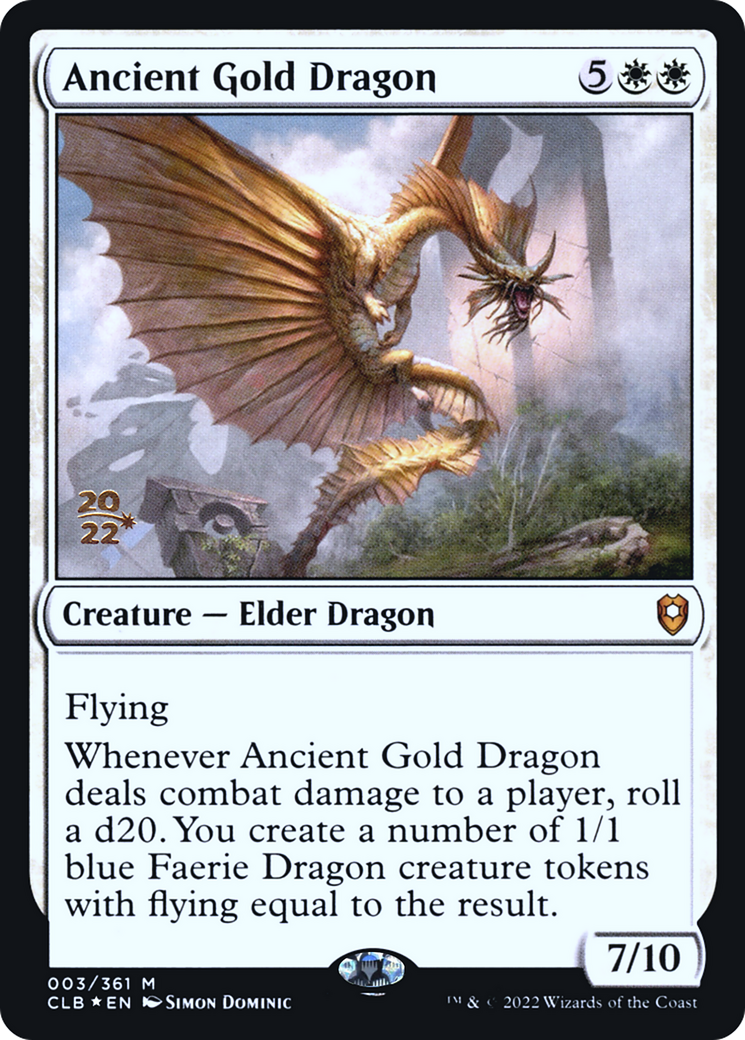Ancient Gold Dragon (PCLB-03S) - Battle for Baldur's Gate Promos Foil - Premium MTG Single from Wizards of the Coast - Just $19.09! Shop now at Game Crave Tournament Store