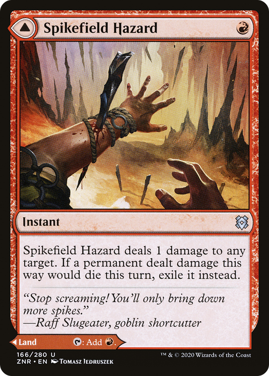 Spikefield Hazard // Spikefield Cave (ZNR-166) - Zendikar Rising - Premium MTG Single from Wizards of the Coast - Just $0.09! Shop now at Game Crave Tournament Store
