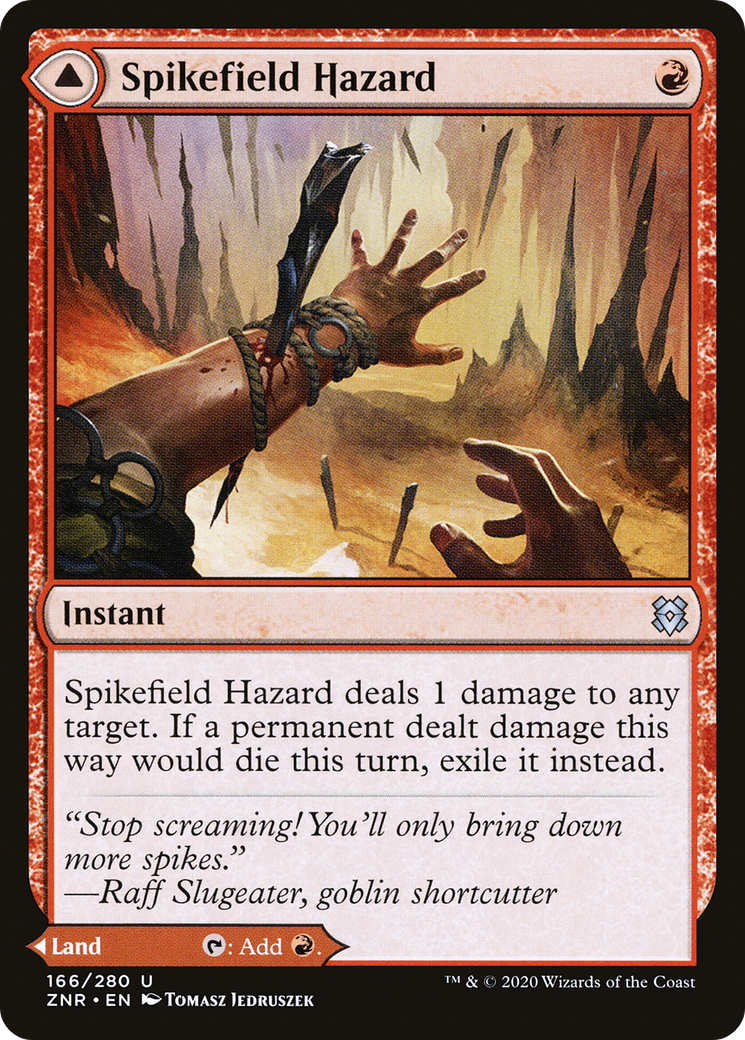Spikefield Hazard // Spikefield Cave (ZNR-166) - Zendikar Rising Foil - Premium MTG Single from Wizards of the Coast - Just $0.15! Shop now at Game Crave Tournament Store