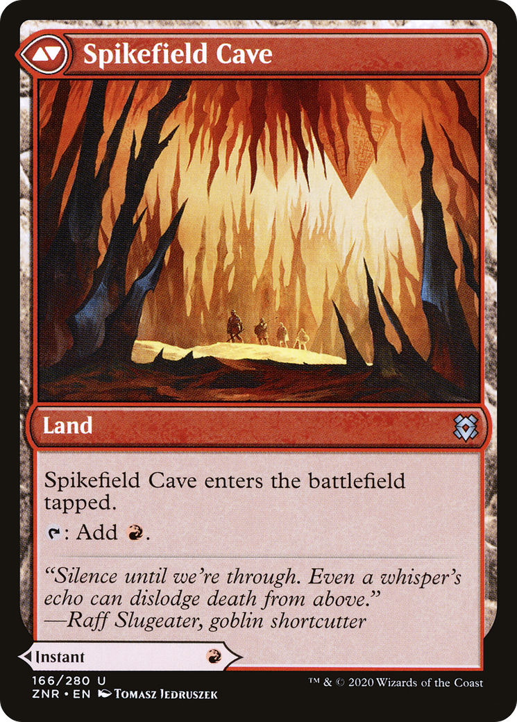 Spikefield Hazard // Spikefield Cave (ZNR-166) - Zendikar Rising - Premium MTG Single from Wizards of the Coast - Just $0.09! Shop now at Game Crave Tournament Store